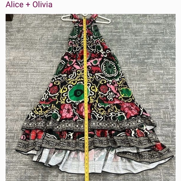 Alice + Olivia Vibrant High Low Dress -FITS LIKE A SIZE 4 - Picture 5 of 7